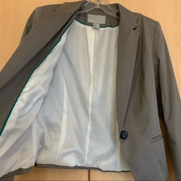 H&M Ladies Grey Blazer Jacket size 6 - Picture 8 of 9